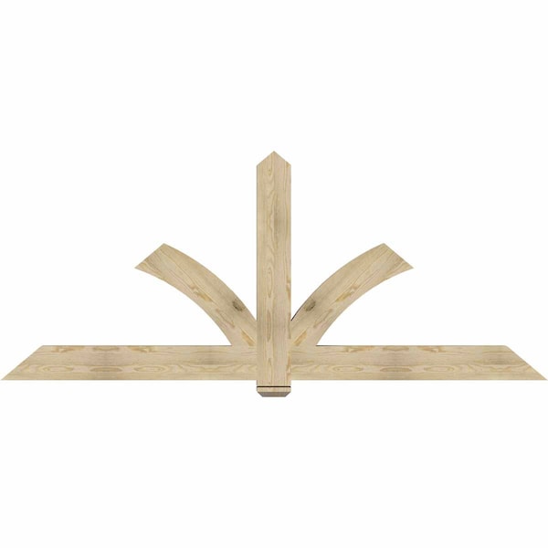 Ekena Millwork Redmond Rough Sawn Timber Gable Bracket, Douglas Fir, 96"W x 40"H x 4"D x 6"F, 10/12 Pitch GBW096X40X0406RED00RDF - main